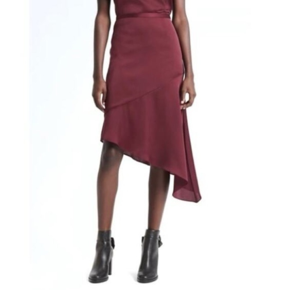 Asymmetrical Midi Skirt - Picture 2 of 7